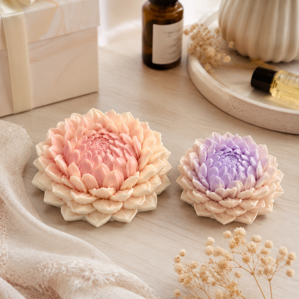 Dahlia Silicone Mold, DIY for Scented Candles, Epoxy Resin, Gypsum Decor Crafts
