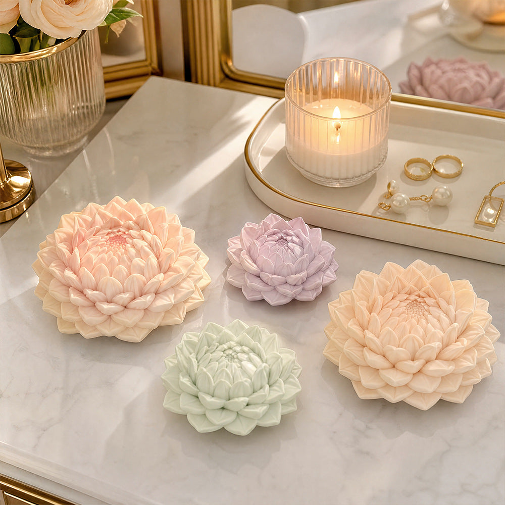 Dahlia Silicone Mold, DIY for Scented Candles, Epoxy Resin, Gypsum Decor Crafts