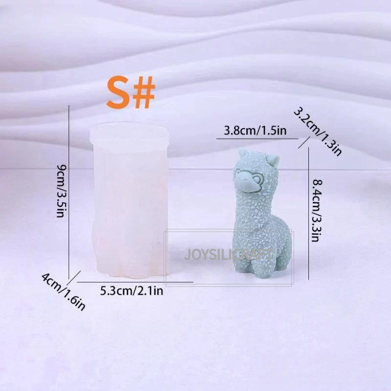 2 Sizes alpaca silicone mold-3D Alpaca candle mold-Scented candle mold-Epoxy resin alpaca mold-Cute keychain pendant mold-Resin art mold