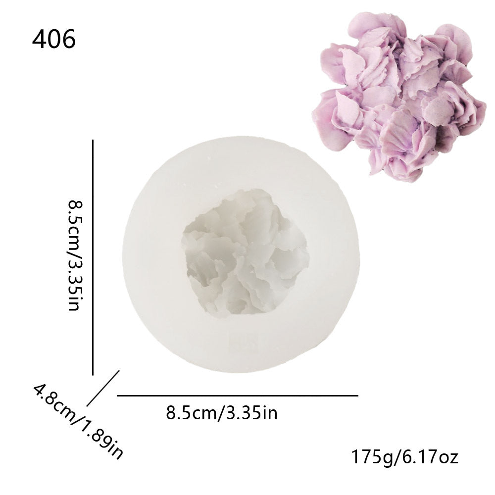 Peony, Rose & Ranunculus Silicone Mold | DIY Floral Candle & Plaster Craft Mold