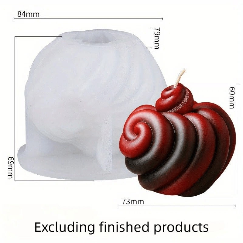 3D Spiral Twisted Silicone Mold, DIY Scented Candle & Epoxy Resin Casting Mould for Handmade Home Decor