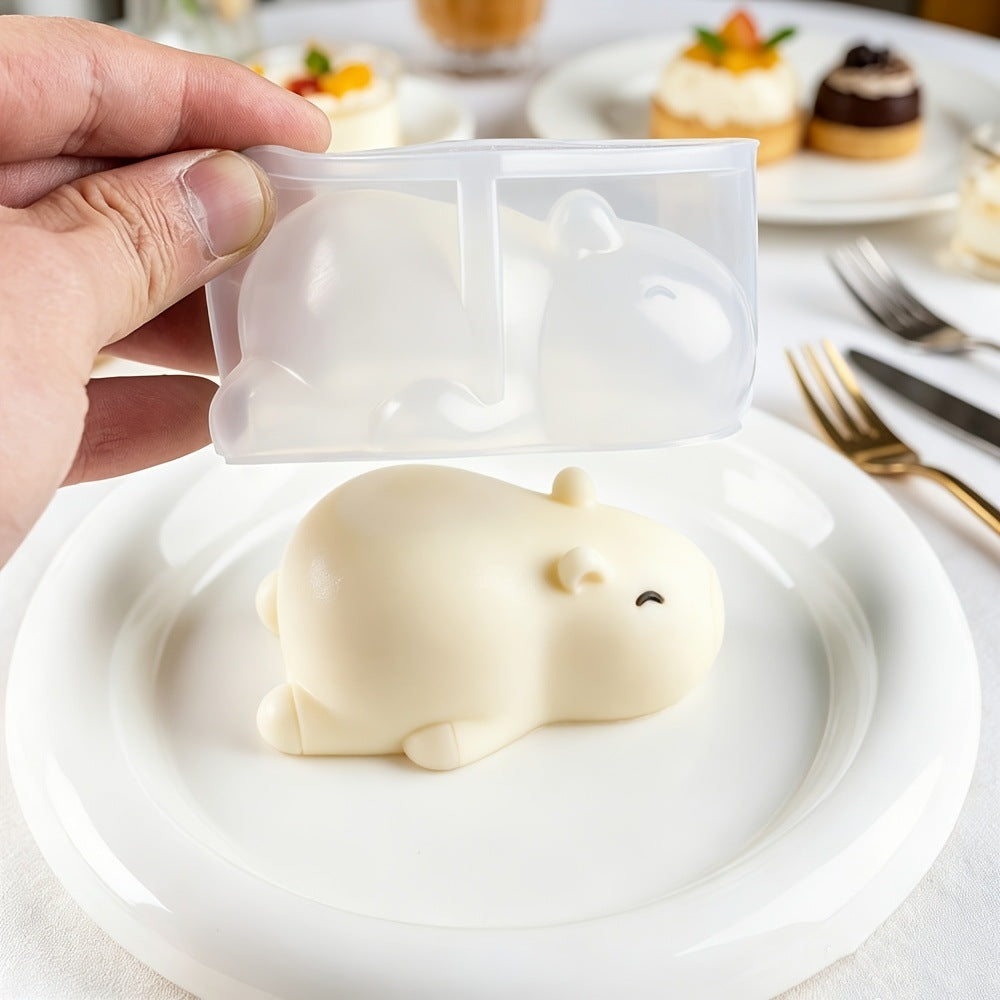 Cartoon Capybara Silicone Mold, Animal Shaped Baking Tool for Mousse Cake, Dessert, Jelly & Pudding Making