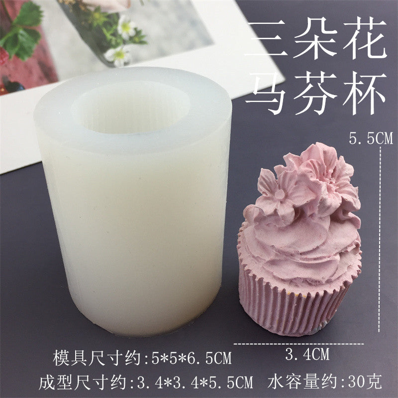 Ice cream cone cup sandwich squishy silicone mold diy aromatherapy candle soap plaster tool fidget toys