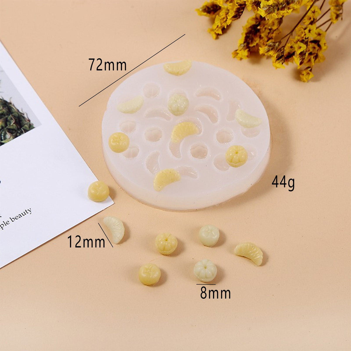 Grape star fruit kneading music mold DIY fruit scented candle gypsum handmade soap silicone mold
