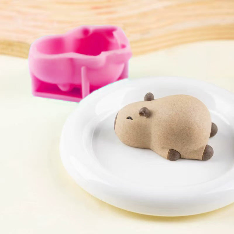 Cartoon Capybara Silicone Mold, Animal Shaped Baking Tool for Mousse Cake, Dessert, Jelly & Pudding Making