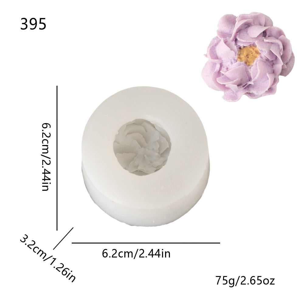 Peony, Rose & Ranunculus Silicone Mold | DIY Floral Candle & Plaster Craft Mold