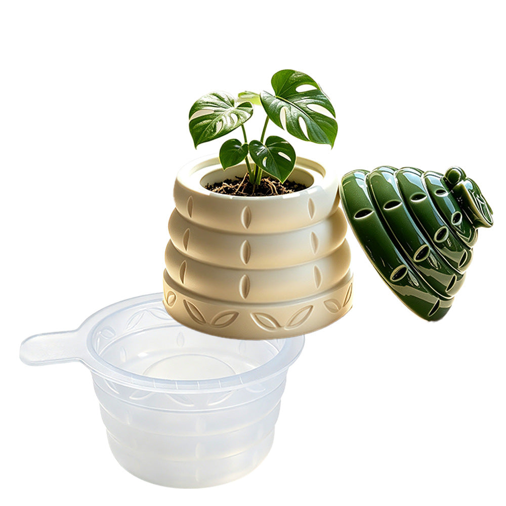 Aromatherapy Jar Silicone Mold Multi-Purpose DIY Epoxy Resin Mold for Flower Pot, Pen Holder, Storage Jar & Home Decor Ornament