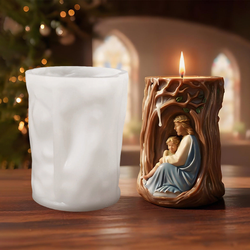 Tree of Life Icon Silicone Mold, DIY Relief Plaster Tabletop Decor for Candle Making