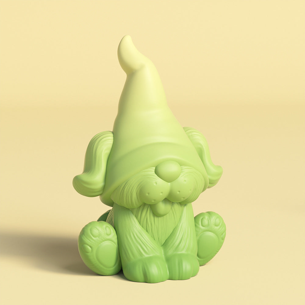 Christmas Gnome & Kitten Silicone Mold – 3D Figurine Candle Mold for Plaster, Resin & Wax, Heart Star Nordic Decor DIY