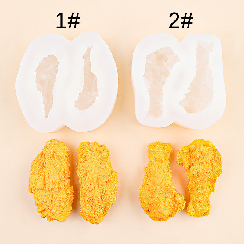 Simulation chicken wings silicone mold DIY manual decompression tool mold creative aromatherapy plaster mold