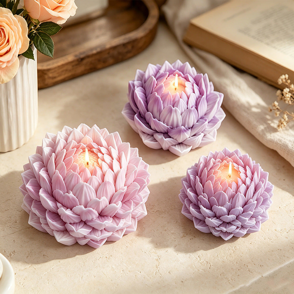 Dahlia Silicone Mold, DIY for Scented Candles, Epoxy Resin, Gypsum Decor Crafts