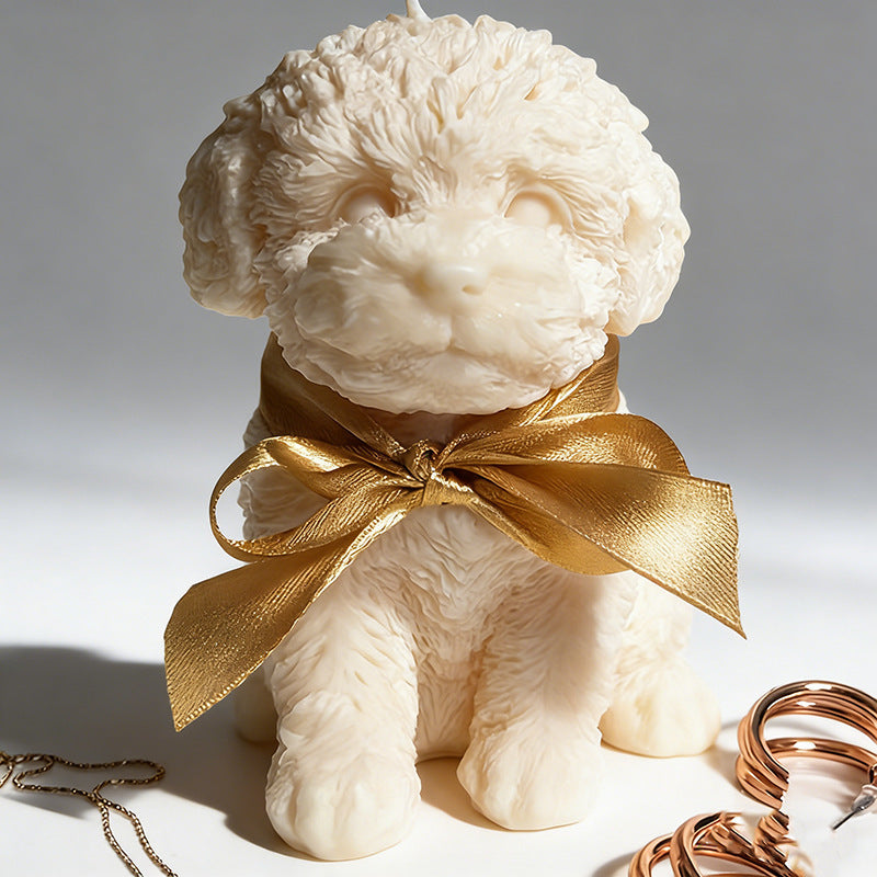 3D Teddy Dog Silicone Mold, Healing Puppy Aromatherapy Gypsum Mold, Pet Style DIY Handmade Craft Mold for Home Decor