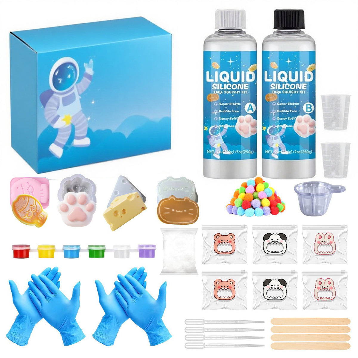 DIY kneading music silicone ab glue decompression toy cat claw meat pad mold turning mold kneading silicone