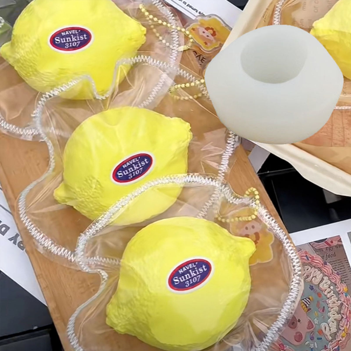 Grape star fruit kneading music mold DIY fruit scented candle gypsum handmade soap silicone mold