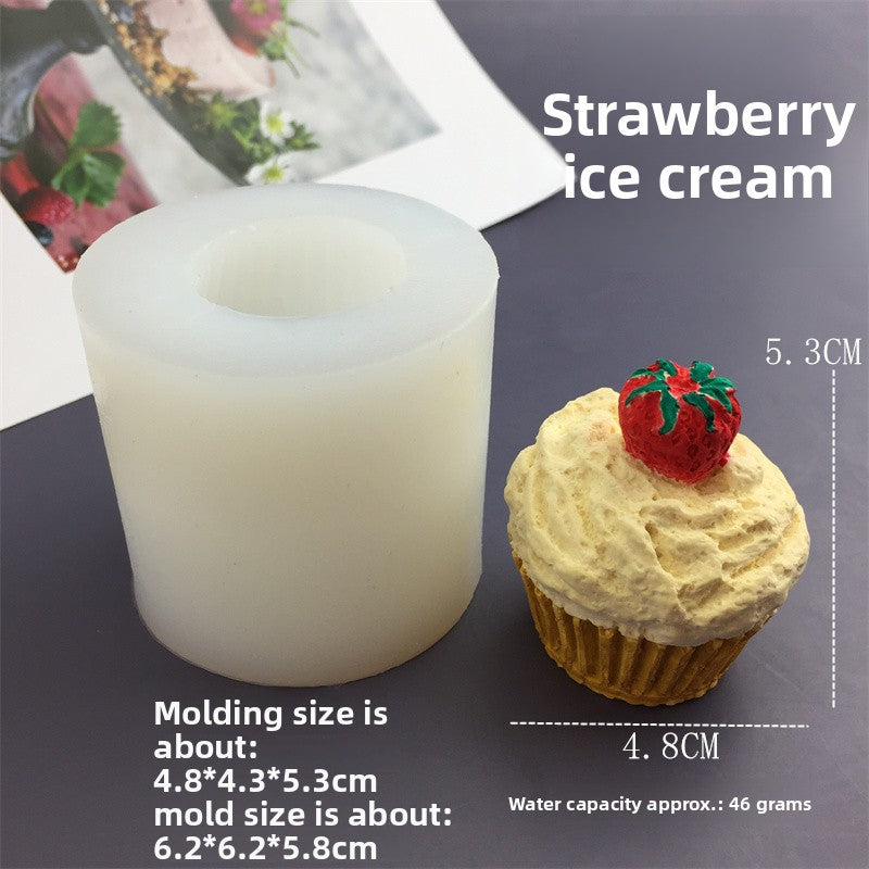 Ice cream cone cup sandwich squishy silicone mold diy aromatherapy candle soap plaster tool fidget toys