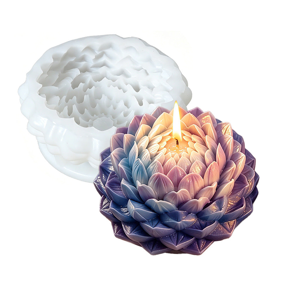 Dahlia Silicone Mold, DIY for Scented Candles, Epoxy Resin, Gypsum Decor Crafts