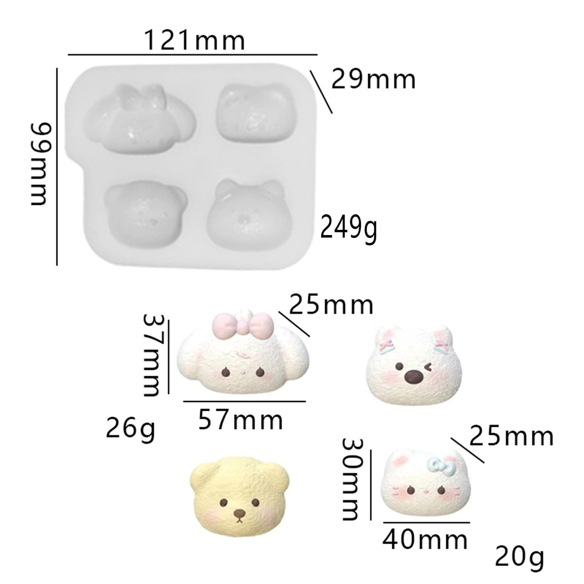 Food play pudding Vegetable fidget toys Food grade silicone mold