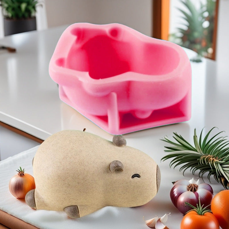 Cartoon Capybara Silicone Mold, Animal Shaped Baking Tool for Mousse Cake, Dessert, Jelly & Pudding Making