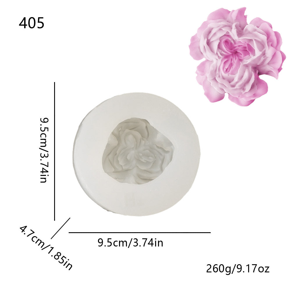 Peony, Rose & Ranunculus Silicone Mold | DIY Floral Candle & Plaster Craft Mold