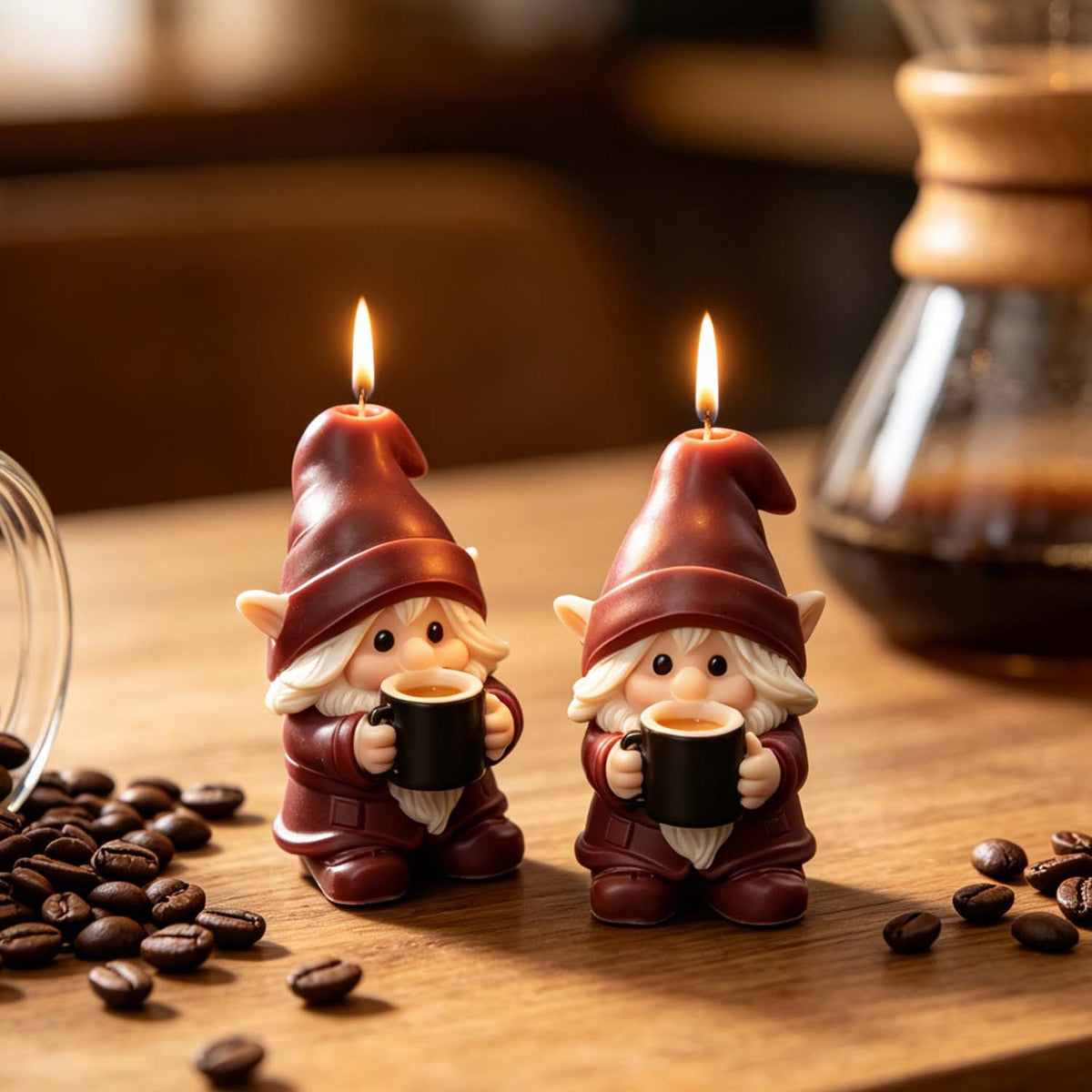 Christmas Coffee Gnome Silicone Mold, Cute Santa Gnome Figurine Mould, DIY Scented Candle for Xmas Home Decor