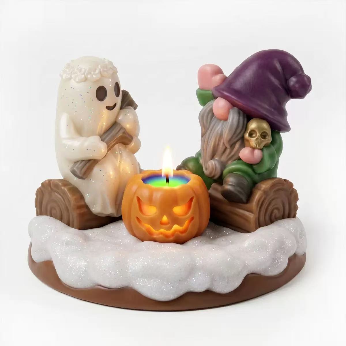 Halloween Pumpkin Skull Ghost Silicone Mold for DIY Aromatherapy Candle & Resin Craft