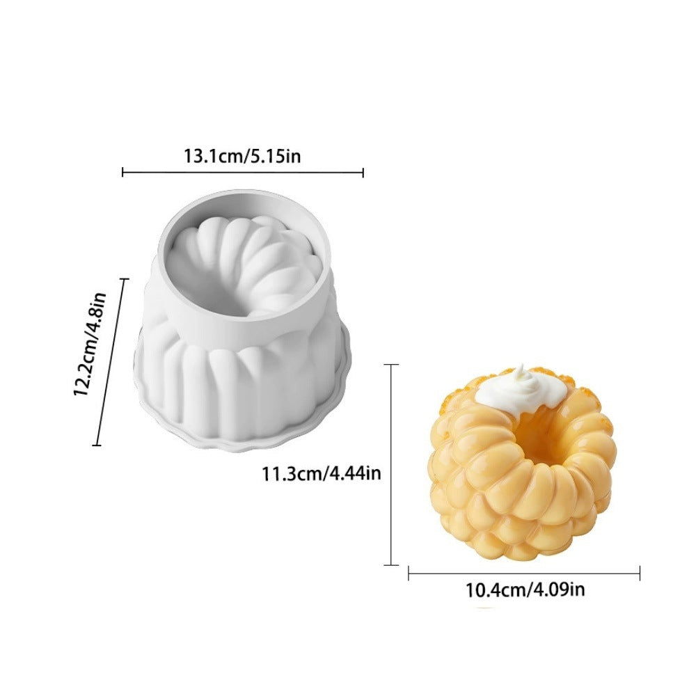 Creative 3D Raspberry Silicone Mold, 4 Inch Fruit Shaped Baking Mold for Mousse Cake, Pastry & Fine Dessert Decoration