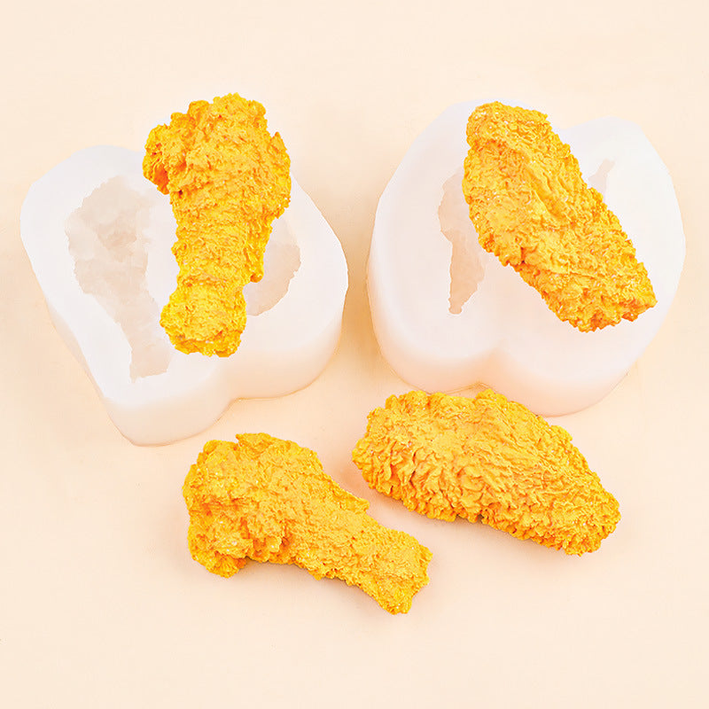 Simulation chicken wings silicone mold DIY manual decompression tool mold creative aromatherapy plaster mold