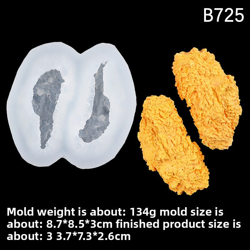 Simulation chicken wings silicone mold DIY manual decompression tool mold creative aromatherapy plaster mold