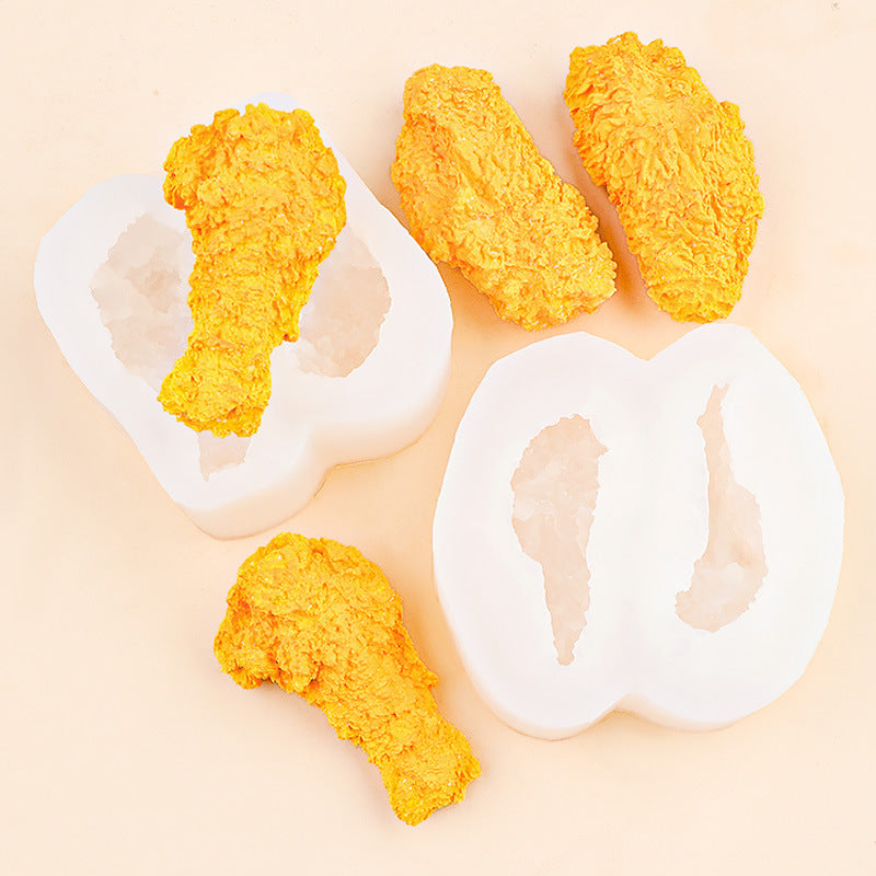 Simulation chicken wings silicone mold DIY manual decompression tool mold creative aromatherapy plaster mold
