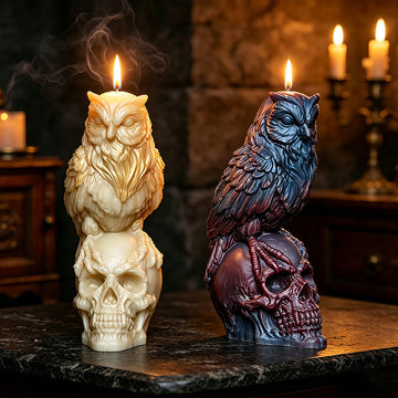 3D Owl Skull Silicone Mold for Aromatherapy Candle, Gothic Handmade Decor Craft Mold