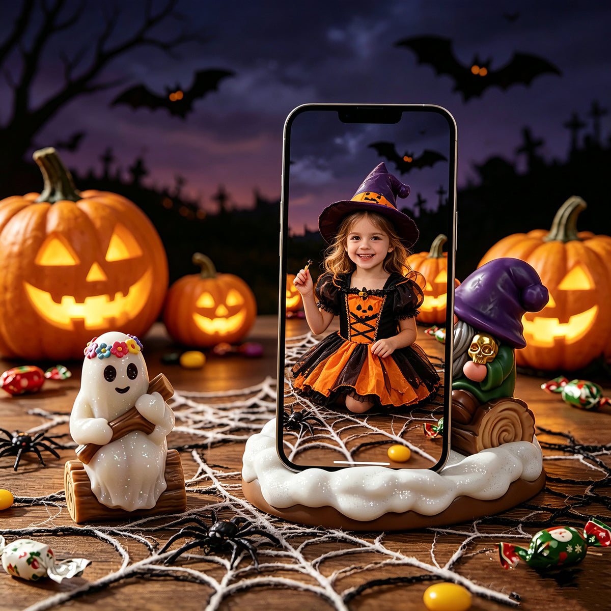 Halloween Pumpkin Skull Ghost Silicone Mold for DIY Aromatherapy Candle & Resin Craft