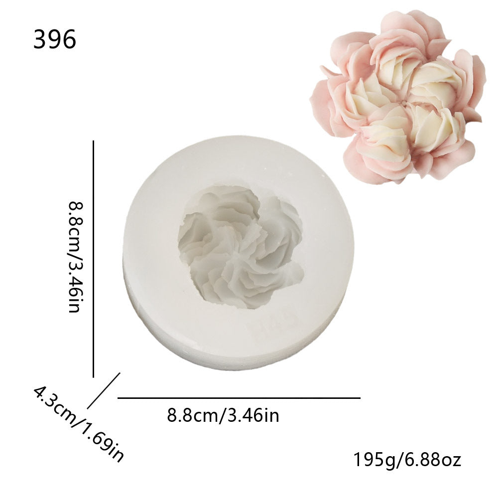 Peony, Rose & Ranunculus Silicone Mold | DIY Floral Candle & Plaster Craft Mold