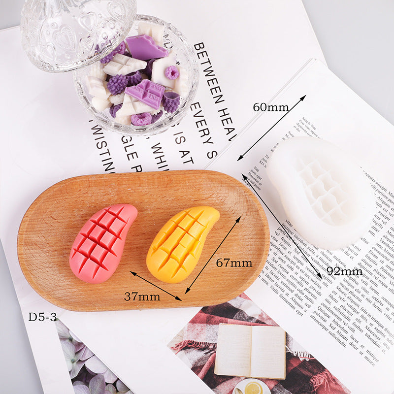 Grape star fruit kneading music mold DIY fruit scented candle gypsum handmade soap silicone mold