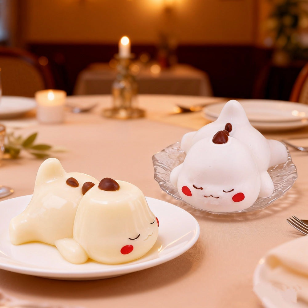 Cute Cartoon Character Silicone Mold | DIY Sleeping Mousse Cake & Pudding Mold
