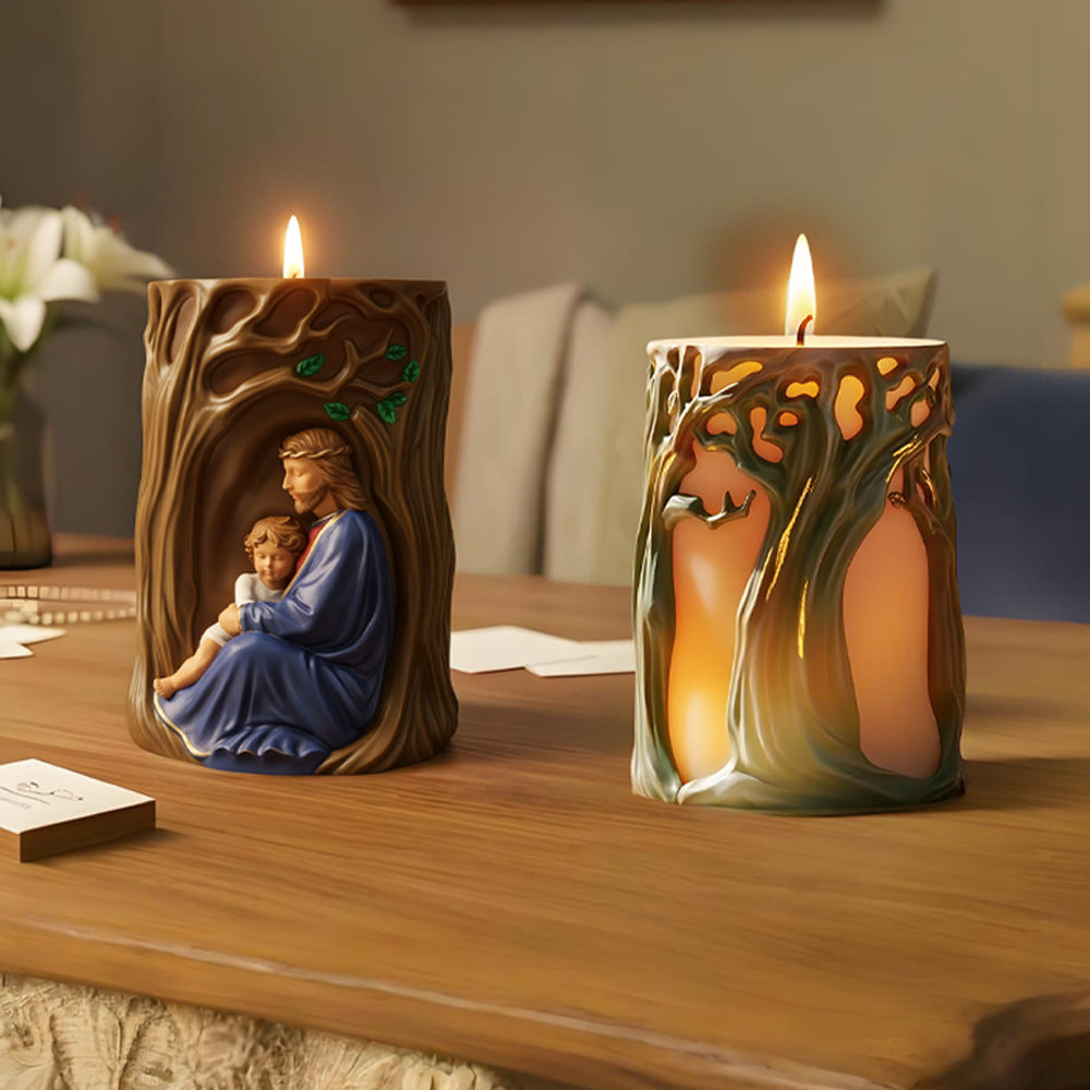 Tree of Life Icon Silicone Mold, DIY Relief Plaster Tabletop Decor for Candle Making