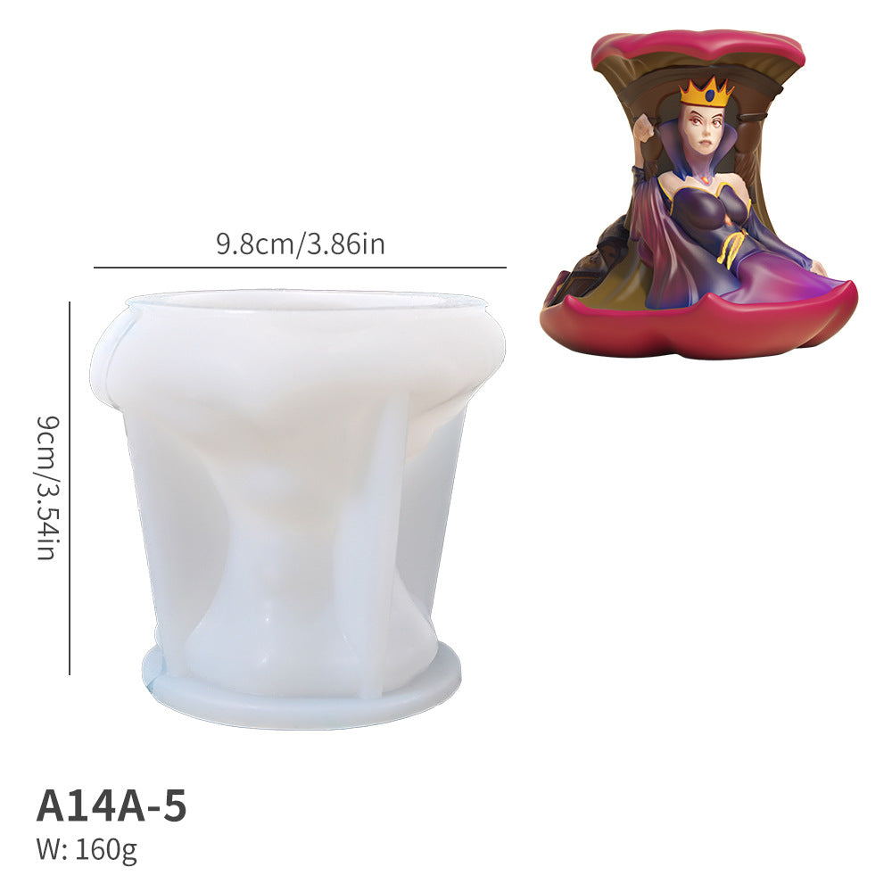 Apple Core Silicone Mold for Aromatherapy Candle & Plaster, Creative Princess Apple Shape Resin Mold, Tabletop Decor DIY Craft