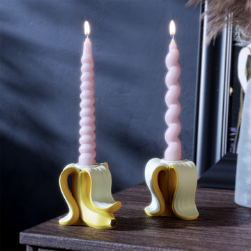 Banana Shape Silicone Mold for Concrete & Plaster Candle Holder, Ins Style Minimalist Modern Bedroom Decor