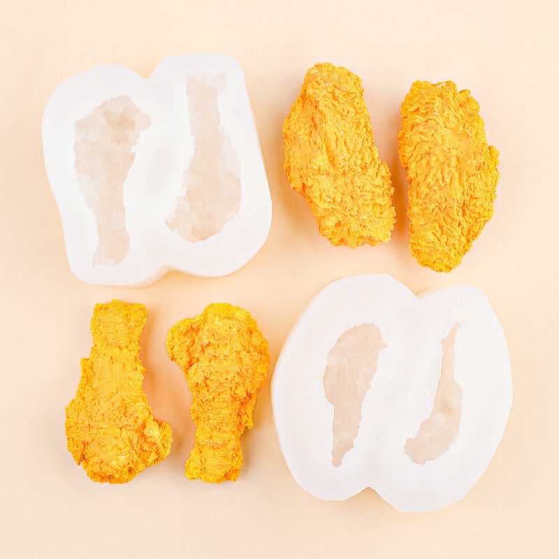 Simulation chicken wings silicone mold DIY manual decompression tool mold creative aromatherapy plaster mold