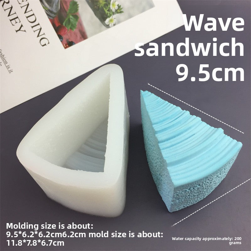 Ice cream cone cup sandwich squishy silicone mold diy aromatherapy candle soap plaster tool fidget toys
