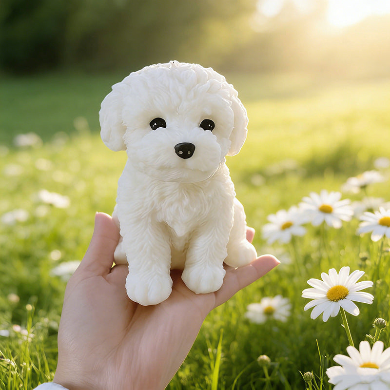 3D Teddy Dog Silicone Mold, Healing Puppy Aromatherapy Gypsum Mold, Pet Style DIY Handmade Craft Mold for Home Decor