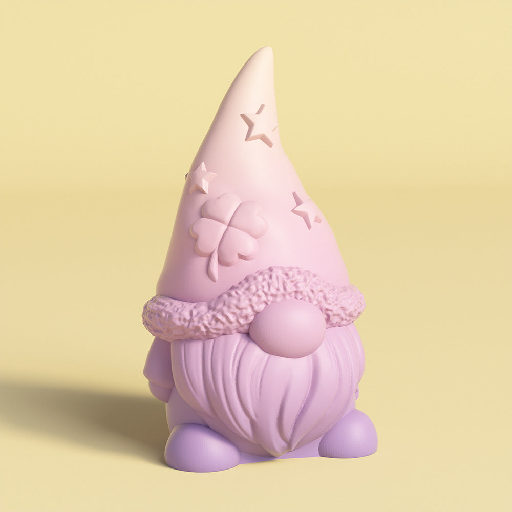 Christmas Gnome & Kitten Silicone Mold – 3D Figurine Candle Mold for Plaster, Resin & Wax, Heart Star Nordic Decor DIY