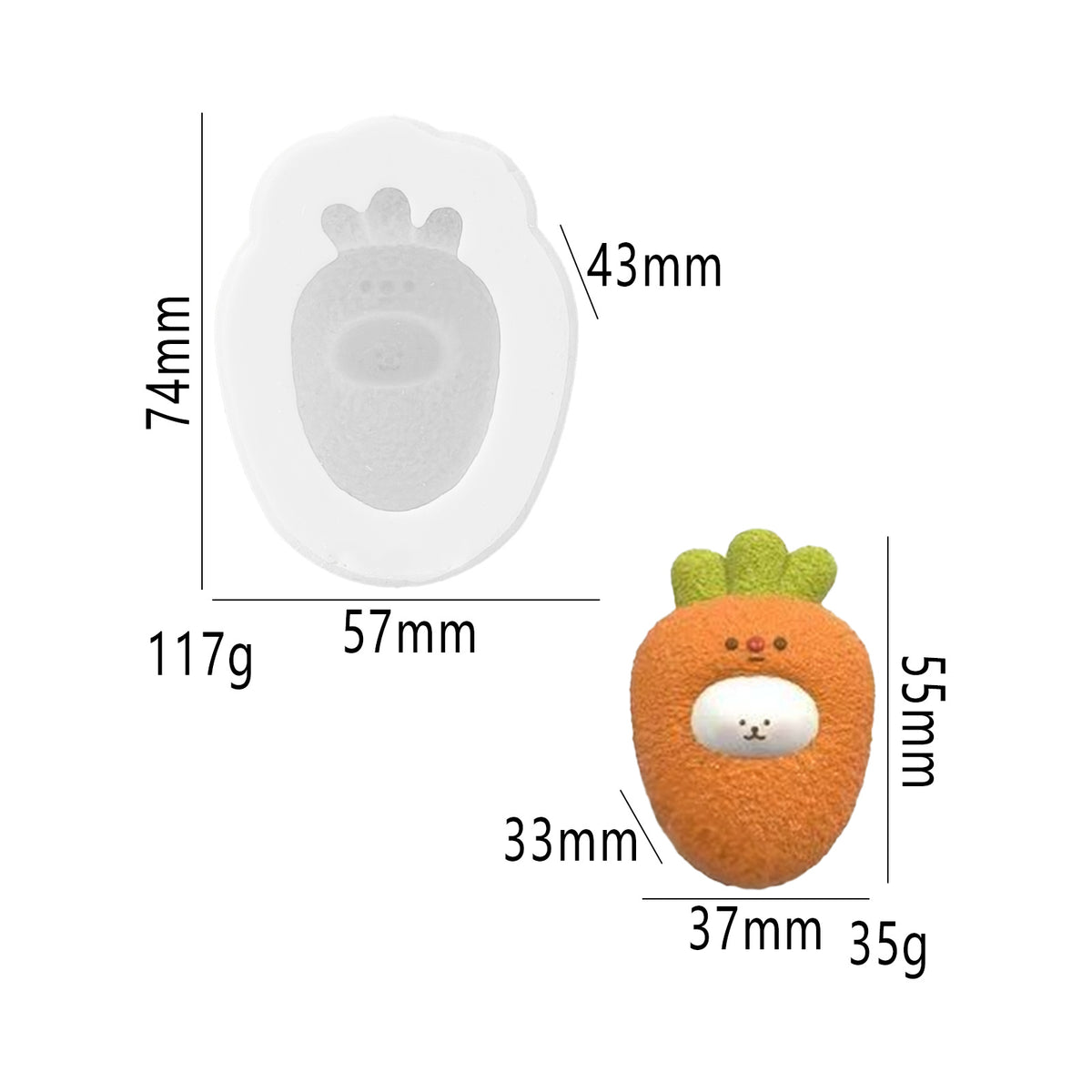 Food play pudding Vegetable fidget toys Food grade silicone mold