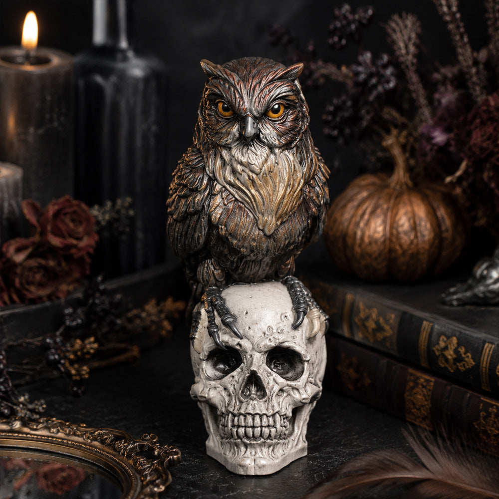 3D Owl Skull Silicone Mold for Aromatherapy Candle, Gothic Handmade Decor Craft Mold