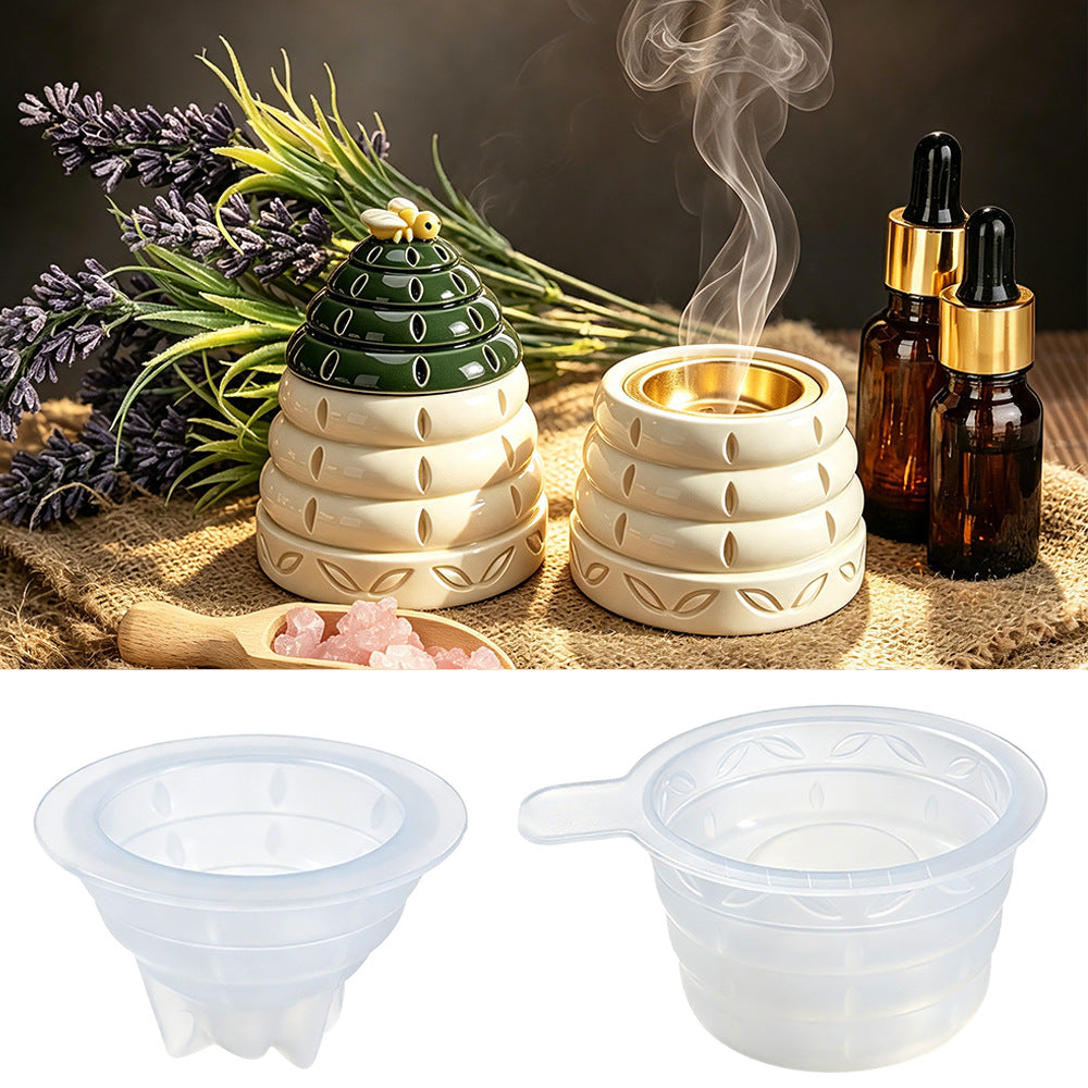 Aromatherapy Jar Silicone Mold Multi-Purpose DIY Epoxy Resin Mold for Flower Pot, Pen Holder, Storage Jar & Home Decor Ornament