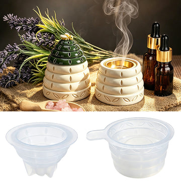 Aromatherapy Jar Silicone Mold Multi-Purpose DIY Epoxy Resin Mold for Flower Pot, Pen Holder, Storage Jar & Home Decor Ornament
