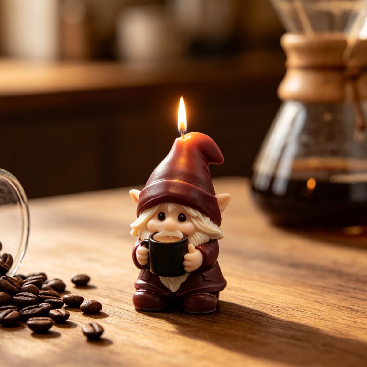 Christmas Coffee Gnome Silicone Mold, Cute Santa Gnome Figurine Mould, DIY Scented Candle for Xmas Home Decor