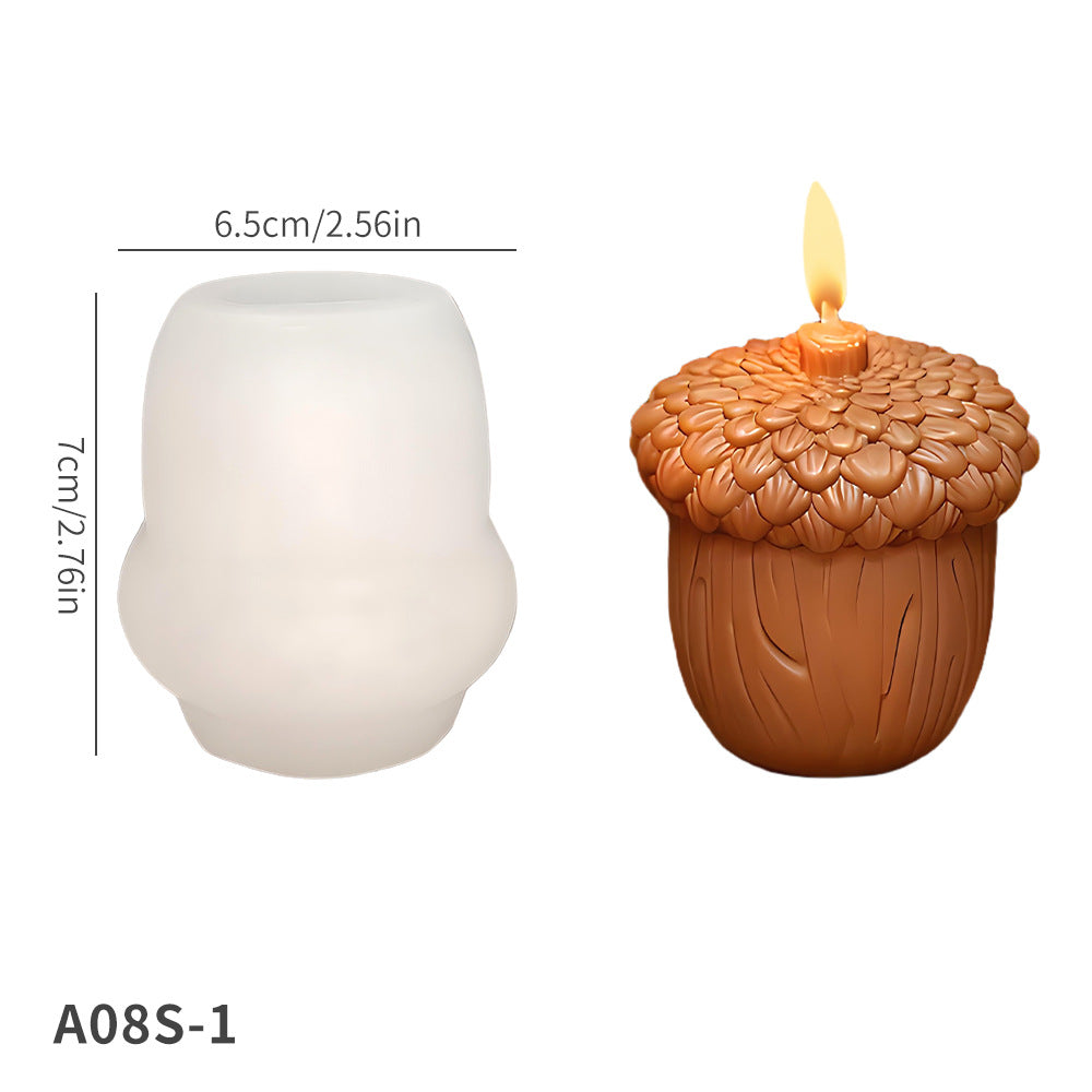 3D Pine Cone Silicone Mold – Christmas Candle & Plaster Ornament Mold, Easy Release for Resin, Gypsum & Wax DIY