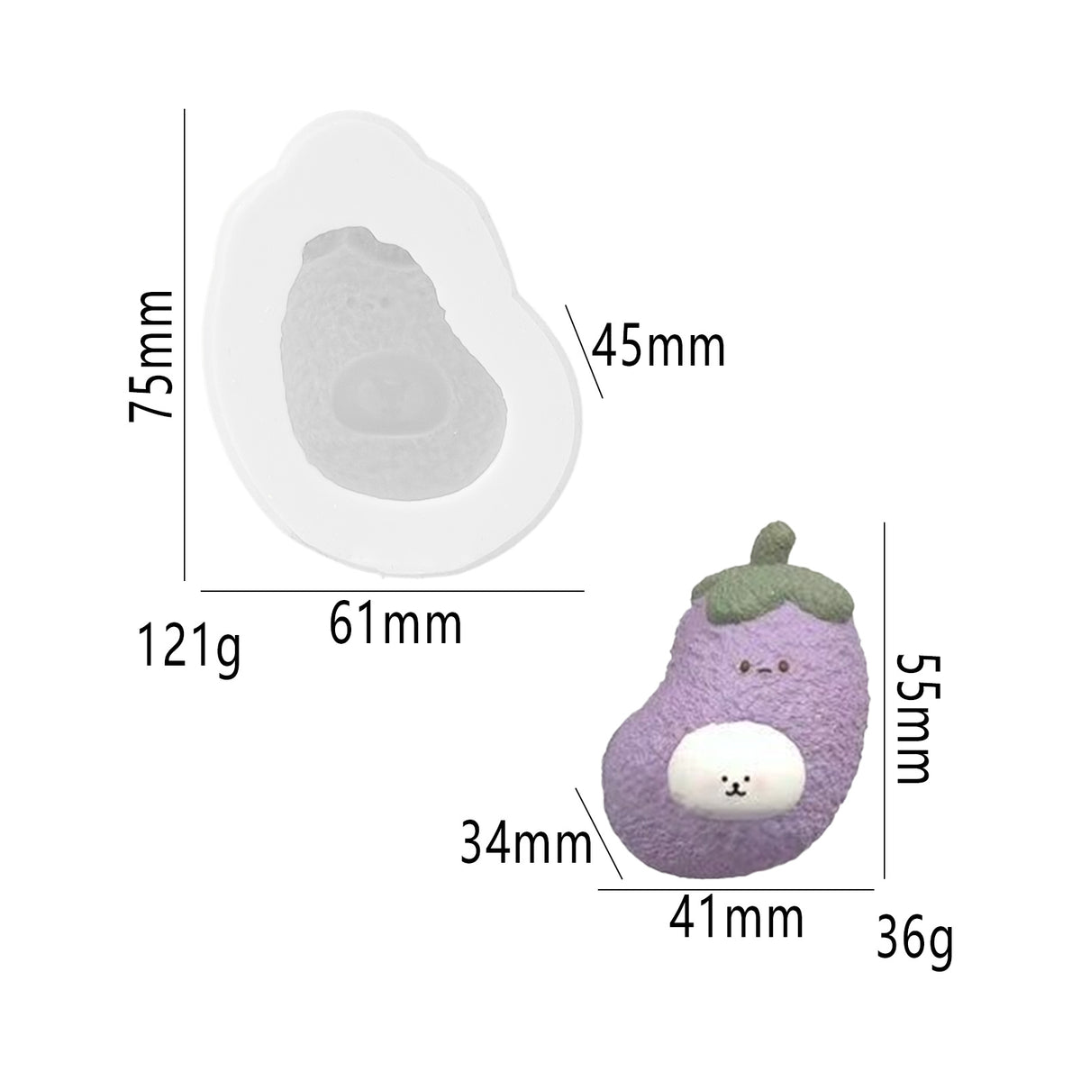 Food play pudding Vegetable fidget toys Food grade silicone mold