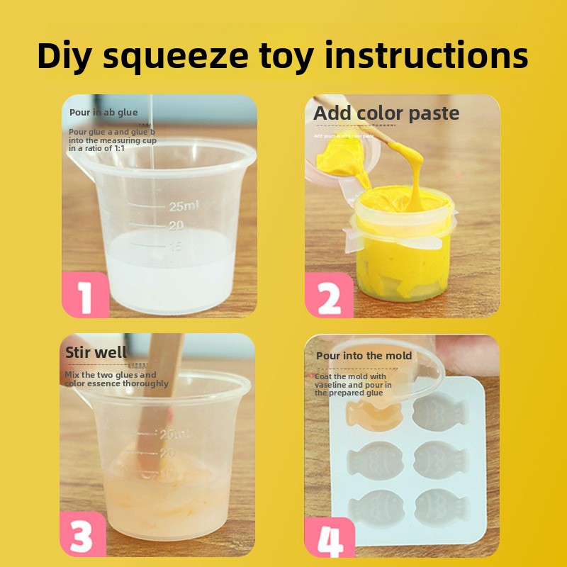 DIY kneading music silicone ab glue decompression toy cat claw meat pad mold turning mold kneading silicone