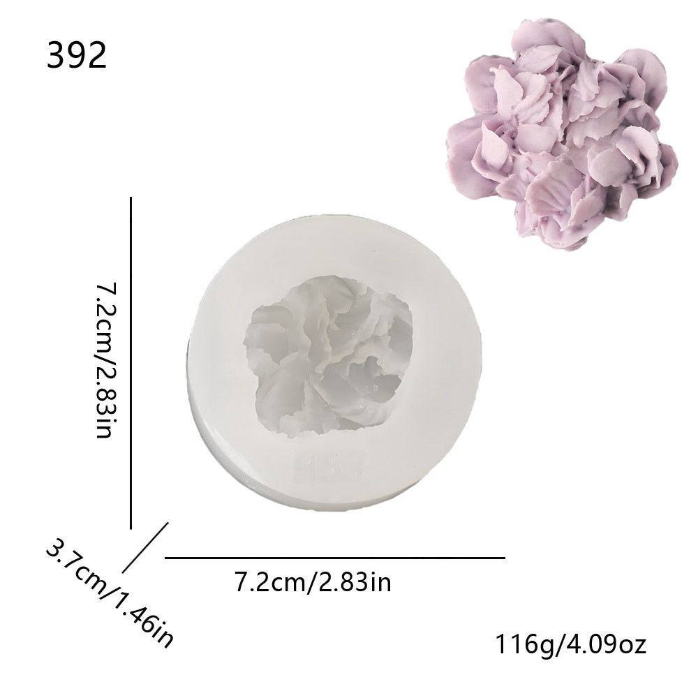 Peony, Rose & Ranunculus Silicone Mold | DIY Floral Candle & Plaster Craft Mold